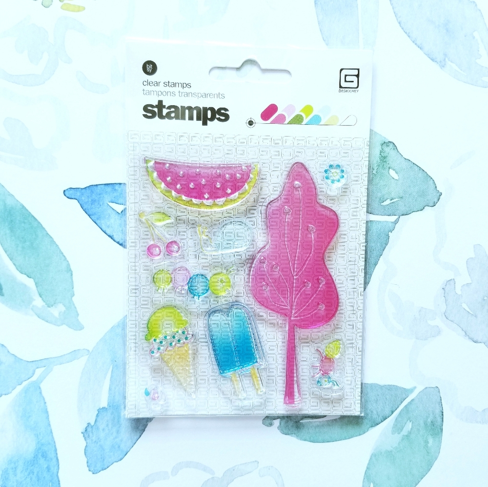 NEW! Basic Grey Bitsy Critters n' Treats Clear Stamps 10 Piece Set